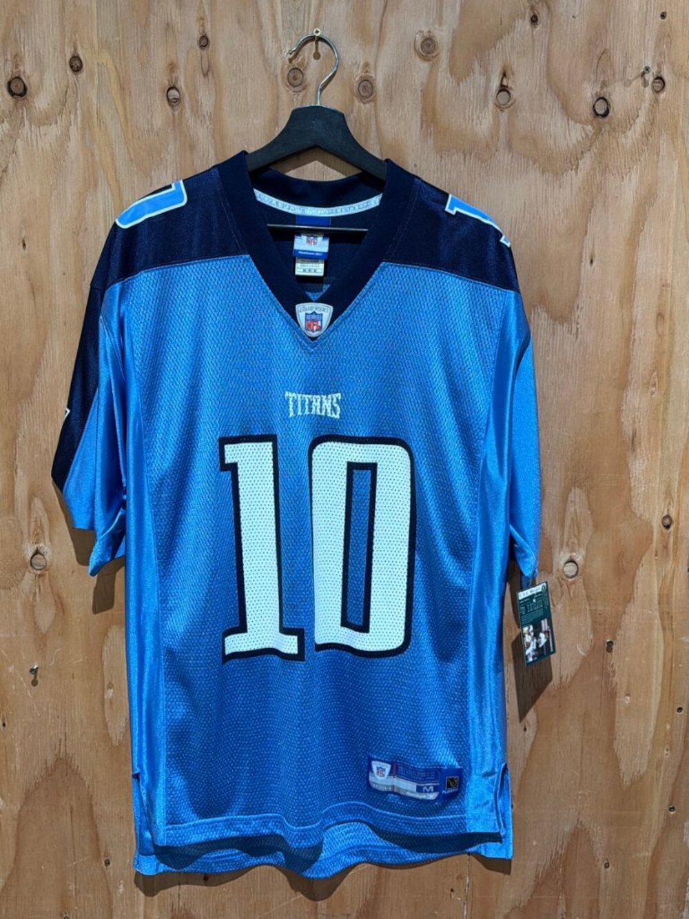 Reebok Tennessee Titans Vince Young #10 Jersey Light Blue M NFL On Field